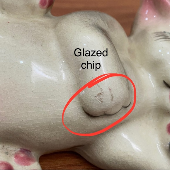 Vintage Gray & White Tabby Cat Porcelain Happy Sleeping Cat Figurine - Picture 11 of 13